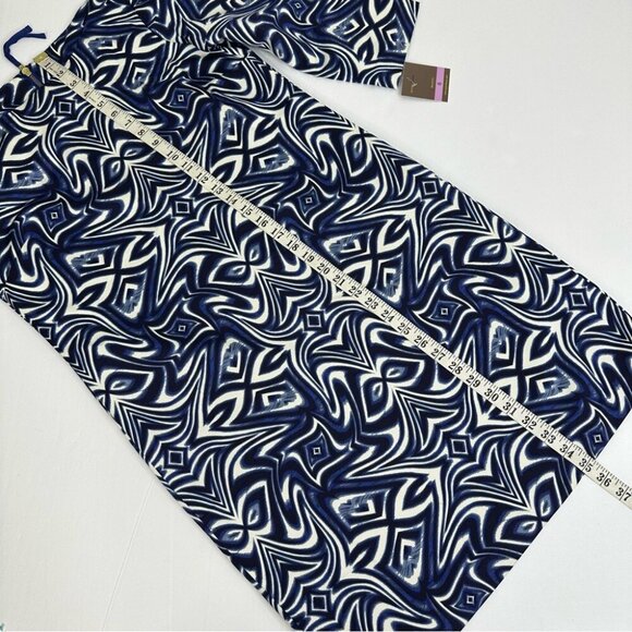 Taylor Women's NWT Blue Geometric 3/4‎ Sleeve Business Career Shift Dress 6/C38 - Picture 12 of 13